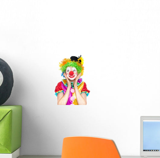 Beautiful Young Woman Clown Wall Decal