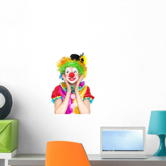 Beautiful Young Woman Clown Wall Decal