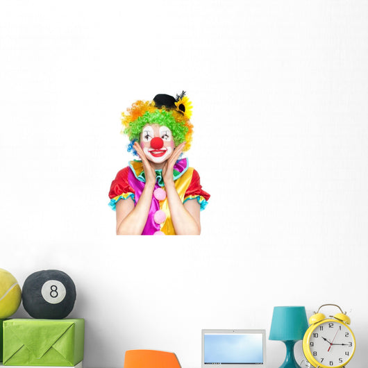 Beautiful Young Woman Clown Wall Decal