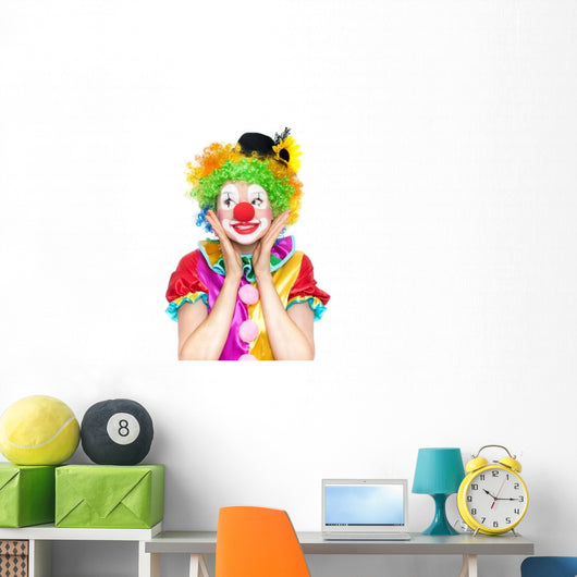 Beautiful Young Woman Clown Wall Decal