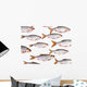 Fish Group against White Wall Decal