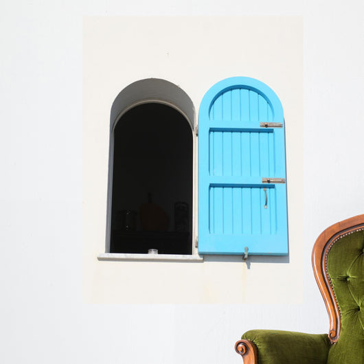 Window Blue Wall Decal
