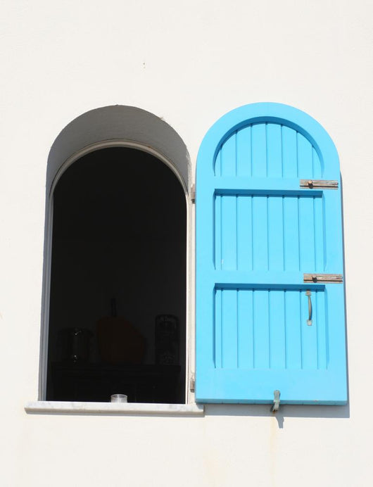Window Blue Wall Decal