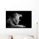 Grey-scale Roaring Lion Wall Decal