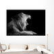 Grey-scale Roaring Lion Wall Decal