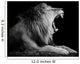 Grey-scale Roaring Lion Wall Decal