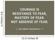 Courage Motivational Inspirational Quote Wall Decal
