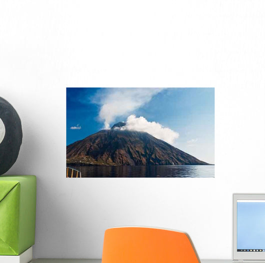 Approach to Volcanic Island Wall Decal