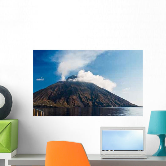 Approach to Volcanic Island Wall Decal