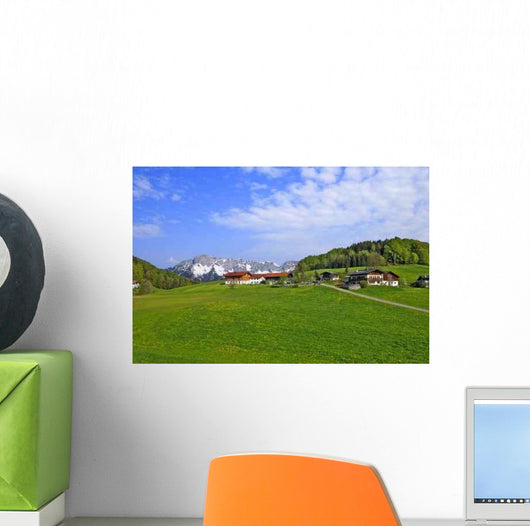 Landscape with Farmer Houses Wall Decal