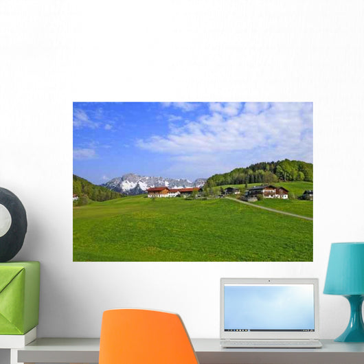 Landscape with Farmer Houses Wall Decal