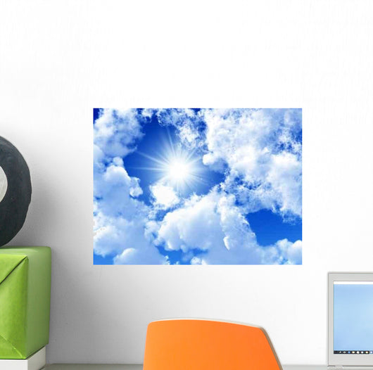 Blue Sky with White Wall Decal
