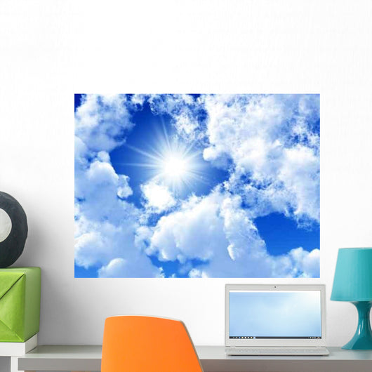 Blue Sky with White Wall Decal