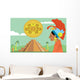Pyramid Maya Mayan Chief Wall Decal