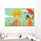 Pyramid Maya Mayan Chief Wall Decal