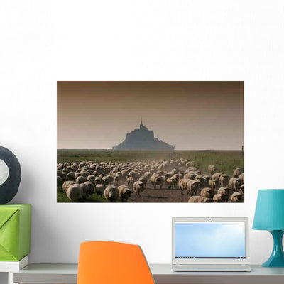 Mont Saint-michel Wall Decal shown on a wall