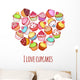 Banner with Different Cupcakes Wall Decal