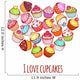 Banner with Different Cupcakes Wall Decal