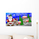 Christmas Village with Santa Wall Decal