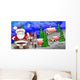 Christmas Village with Santa Wall Decal