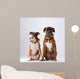 Two Boxer Dogs with Wall Decal