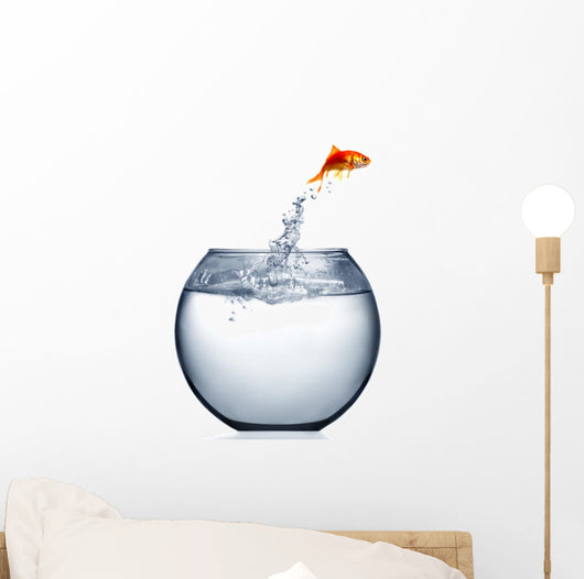 Goldfish Jumping out Water Wall Decal