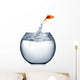 Goldfish Jumping out Water Wall Decal