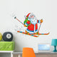 Santa Claus Skier Wall Decal