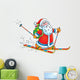 Santa Claus Skier Wall Decal