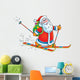 Santa Claus Skier Wall Decal