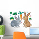 Furry Rabbit Set Wall Stickers Wall Decal