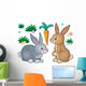 Furry Rabbit Set Wall Stickers Wall Decal