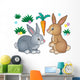 Furry Rabbit Set Wall Stickers Wall Decal