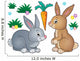 Furry Rabbit Set Wall Stickers Wall Decal