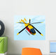 Yellow Flying Helicopter Wall Decal