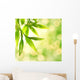 Bamboo Leaves over Abstract Wall Decal