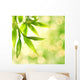 Bamboo Leaves over Abstract Wall Decal