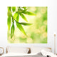 Bamboo Leaves over Abstract Wall Decal