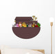 Noah's Ark Cartoon White Wall Decal