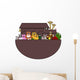 Noah's Ark Cartoon White Wall Decal