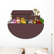 Noah's Ark Cartoon White Wall Decal