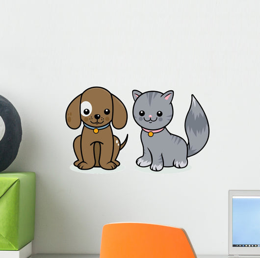Cat and Dog Wall Stickers Wall Decal