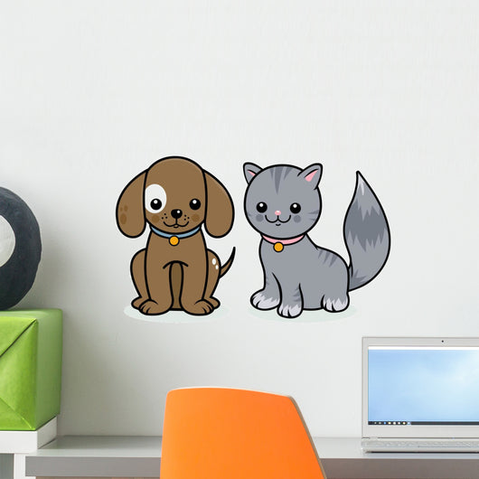 Cat and Dog Wall Stickers Wall Decal