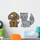 Cat and Dog Wall Stickers Wall Decal