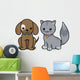 Cat and Dog Wall Stickers Wall Decal