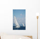 Two White Yachts Sail Wall Decal
