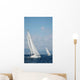 Two White Yachts Sail Wall Decal