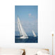 Two White Yachts Sail Wall Decal