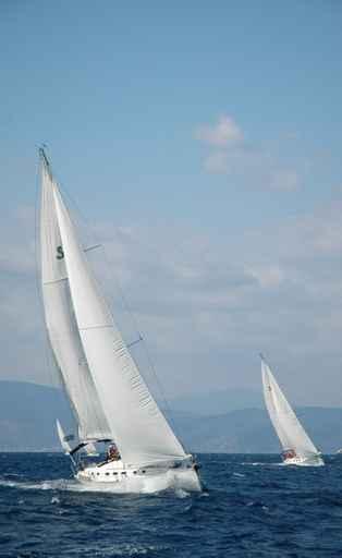 Two White Yachts Sail Wall Decal
