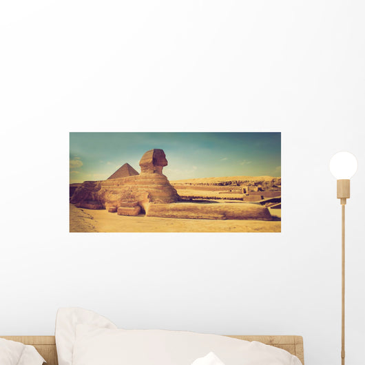 Great Sphinx Giza Pyramids Wall Decal Panoramic Wall Decal